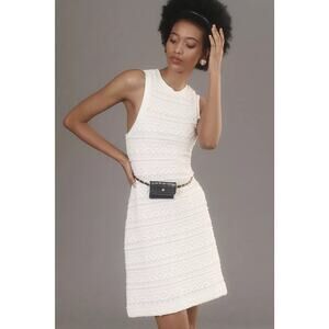 nwt by ANTHROPOLOGIE sz XL Sleeveless Textured Knit Mini Dress